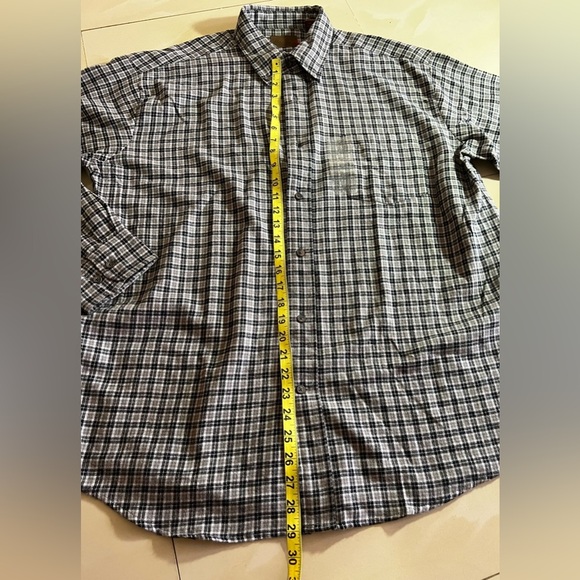 St John’s Bay Shirt ST. JOHN'S BAY mens dress shirt BLACK GREY Large Cotton - Picture 7 of 16